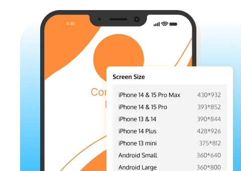 Different Screen Sizes in Mind