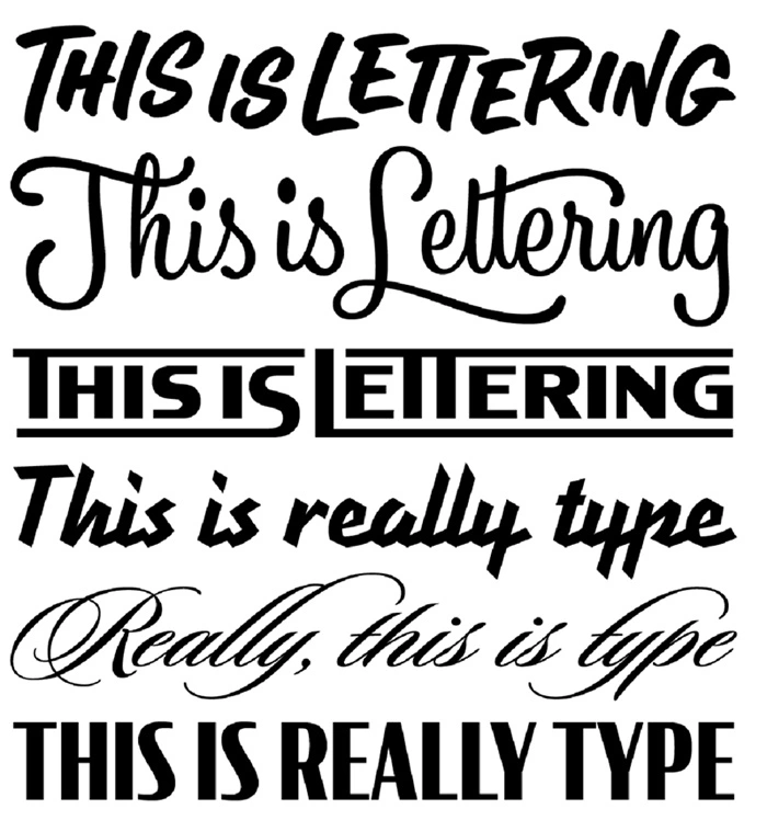 lettering vs type